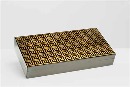 PIERO FORNASETTI Milano 1913 – 1988 SCATOLA PORTASIGARI IN LEGNO, CON...