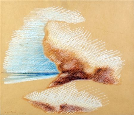 MARIO MORETTI Dune, 1976 Pastelli su carta, 29,5 x 34,2 cm Firma e data in...