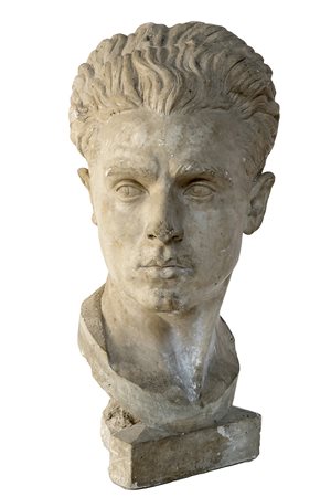 CARMINE TRIPODI Studio per autoritratto, 1926 Gesso, h 53 cm Firma, data e...