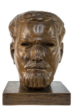 MARCO NOVATI Ritratto di Italo Balbo Scultura in legno, h 44 cm Firma in...