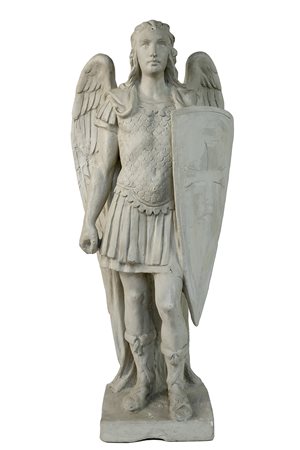 SCULTORE DEL XX SECOLO TEMPLARE ALATO Scultura in gesso, h 65 cm