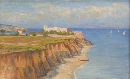 PITTORE DEL XX SECOLO COSTIERA Olio su tela, 38 x 61 cm Firma in basso a...