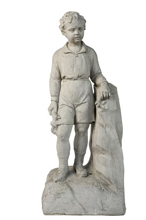 SCULTORE DEL XX SECOLO Ritratto di fanciullo Scultura in gesso, h 65 cm