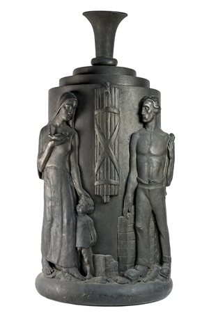 ORESTE ZAMPIERI Colonna fascista - Allegoria del Lavoro e della Famiglia...