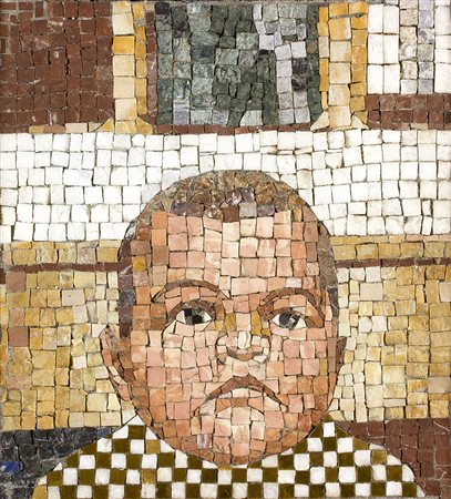 EDITA WALTEROWNA BROGLIO Testa di bambina, 1950 Mosaico, 35 x 31 cm...