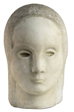 SILVIO CHECCHI Volto di donna, 1930-35 Testa in marmo bianco, h 29 cm