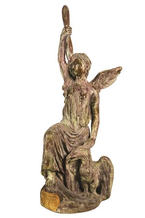 ZULIMO ARETINI SEMPRE IN ALTO, 1925-30 Scultura in ceramica dipinta e...