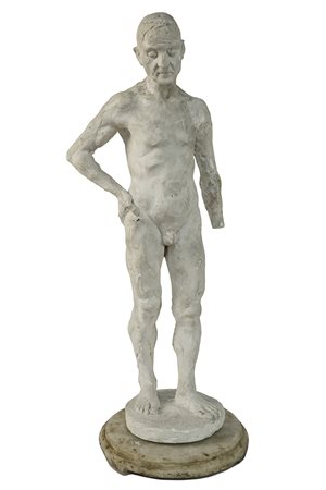 RENATO MARINO MAZZACURATI San Girolamo, 1943 Scultura in gesso, h 55 cm Firma...