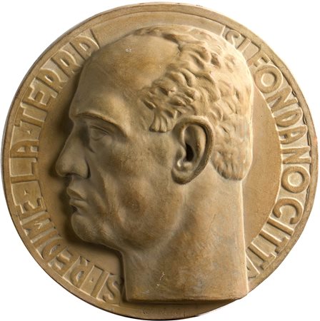 ACHILLE MARTELLI Profilo del Duce “Si redime la terra - si fondano le città”...