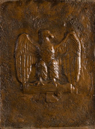 SCULTORE FRANCESE DEL XX SECOLO AQUILA LITTORIA Bassorilievo in ceramica...