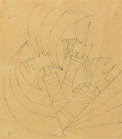 FORTUNATO DEPERO STUDIO PER...UN’OPERA, 1918-1925 Matita su carta, 27 x 24 cm...