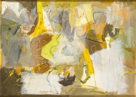 PIERO SADUN Senza titolo, 1967 Tecnica mista su carta, 60 x 80 cm Firma e...