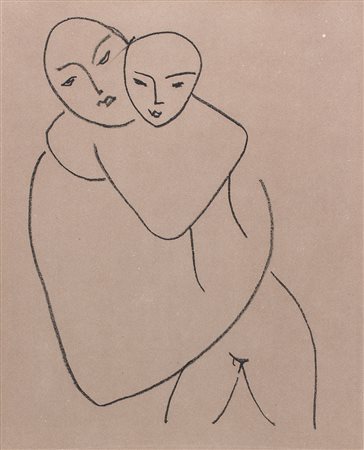 HENRI MATISSE Maternità Litografia, ex. 24/10033 x 28 cm (lastra), 50 x 37,5...