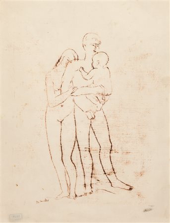 EMANUELE CAVALLI La Famiglia, 1932 Matita su carta, 28 x 20,5 cm Firma e data...