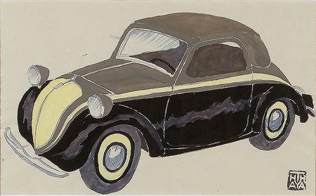 THAYAHT (Ernesto Michahelles) Topolino gialla, Anni ‘30 Tecnica mista su...