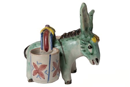 VIETRI - ICS Asinello, Anni ‘20-’30 Scultura in ceramica smaltata, 21 x 21 cm...