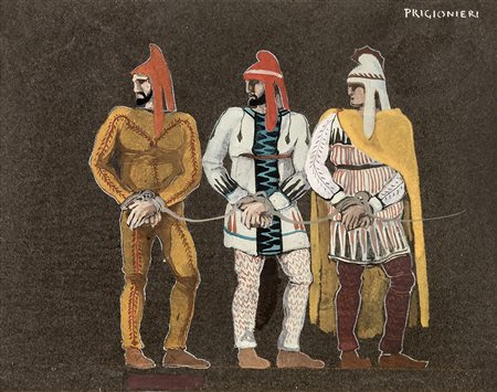 DUILIO CAMBELLOTTI Prigionieri, 1942 (costumi della Cassandra di V.Gnecchi)...