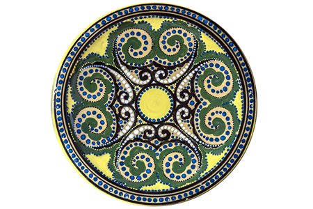 ROBERTO ROSATI Piatto con decoro a spirali vegetali, Anni ‘20 Ceramica...