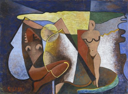 GIULIO D’ANNA Bozzetto per “Metamorfosi cosmica”, 1934 circa Tempera su...