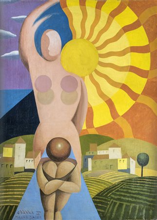 GIULIO D’ANNA MAGNA MATER, 1931 OLIO SU TELA, 85 x 62 cm Firma e titolo in...