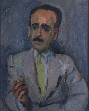 ANTONIO SCORDIA Ritratto di Libero de Libero, 1946 Olio su tela, 56 x 46...