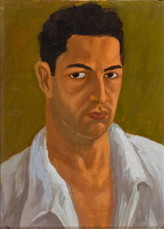 DOMENICO PURIFICATO Autoritratto, 1937 Olio su tavolta, 35,5 x 25 Firma e...