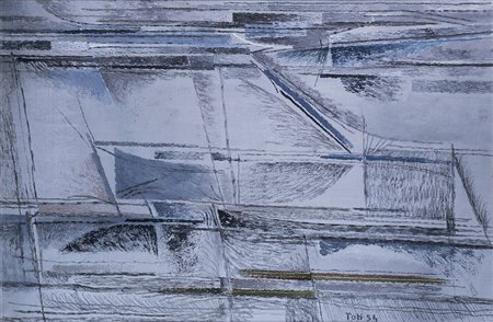 TOTI SCIALOJA Libeccio, 1954 Olio su tela, 54 x 82 cm Firma e data in basso a...