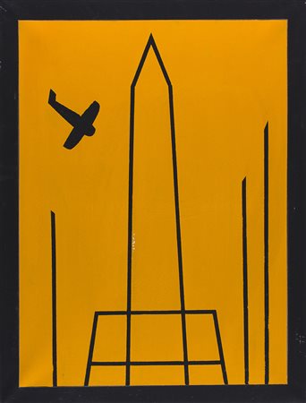 FRANCO ANGELI Tracce, 1987 Smalti e acrilici su tela, 80 x 60 cm Firma al...