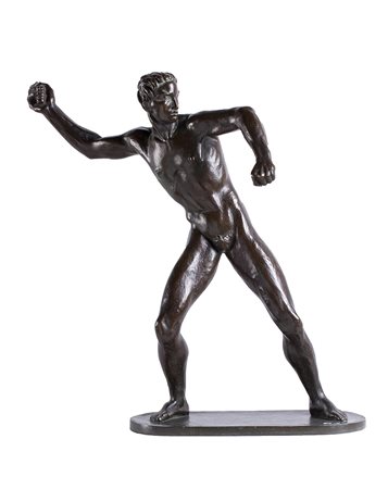 EROS PELLINI Lanciatore di granate, 1939 Scultura in bronzo, 51 x 25 x 47 cm...