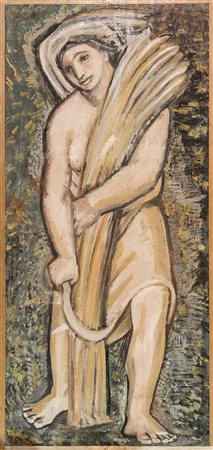 FERRUCCIO FERRAZZI Vulcano e Cerere, 1940 Tempera su carta, 300 x 140 cm...