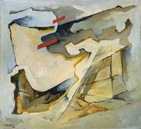 TULLIO CRALI Paesaggio in virata, 1963 Olio su tavola, 29 x 32 cm Firma e...