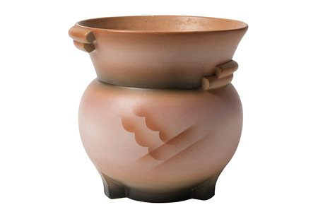 FACI - CIVITA CASTELLANA Vasetto circolare di gusto futurista, Anni ‘30...