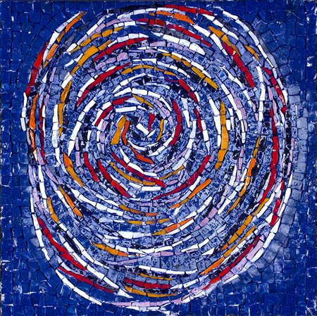 PIERO DORAZIO Vortice, 1989 Mosaico, 30 x 30 cm Tiratura firma al retro:...
