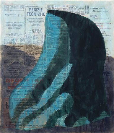 ALBERTO DI FABIO Avezzano (AQ), 1966 Senza titolo Gouache su carta stampata,...