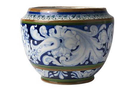 PALAZZI - ROMA Cache-pot con decorazione a motivi vegetali nei toni del...