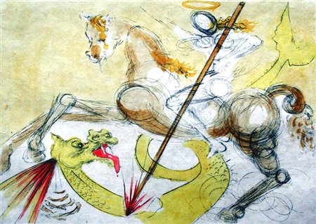 Salvador Dalì 1904, Figueres - 1989, Figueres [Spagna] San Jorje acquaforte...