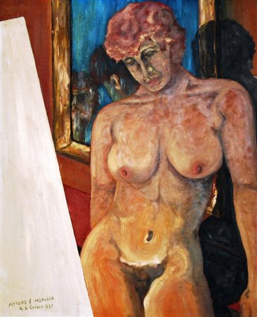 Gabriele Di Ciriaco 1946, Cingoli (Mc) - [Italia] Pittore e modella olio su...