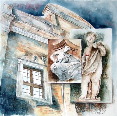 Domenico Di Meco 1956, Atri (Te) - [Italia] Sacred and profane acquerello su...