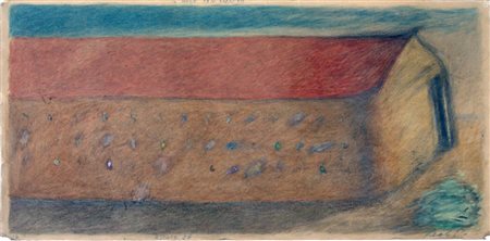 Silvio Reali 1943, Macerata (Mc) - [Italia] Il mare con impeto pastelli su...