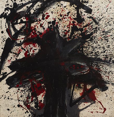 Hsia Ling Tsai (Chinese 1936) &quot;Paint 035&quot; 1960 olio su tela, cm...