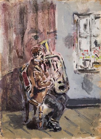 Filippo De Pisis (Ferrara 1896 - Milano 1956) &quot;Suonatore di...