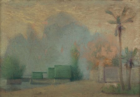 Antonio Calderara (Abbiategrasso 1903 - Vaciago 1978) &quot;Paesaggio&quot;...