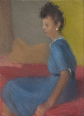 Antonio Calderara (Abbiategrasso 1903 - Vaciago 1978) &quot;Figura&quot; 1943...