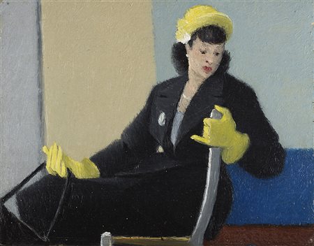 Antonio Calderara (Abbiategrasso 1903 - Vaciago 1978) &quot;Figura di donna...