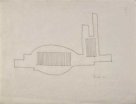 Lucio Fontana (Rosario Di Santa F&Egrave; 1899 - Comabbio 1968)...