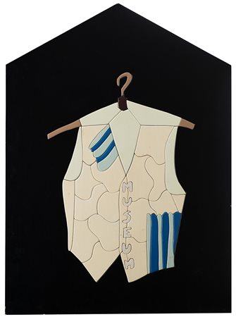 Ugo Nespolo (Mosso Santa Maria 1941) &quot;Museum&quot; 1973 puzzle di legni,...