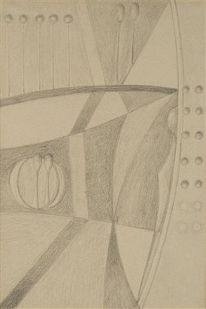 Fausto Melotti (Rovereto 1901 - Milano 1986) &quot;Composizione&quot; matita...