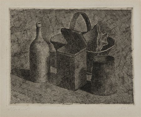 Giorgio Morandi (Bologna 1890 - 1964) &quot;Natura morta con cestino del...