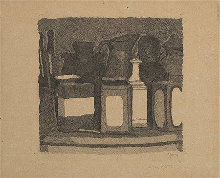 Giorgio Morandi (Bologna 1890 - 1964) &quot;Natura morta&quot; 1933...