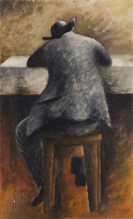 Ottone Rosai (Firenze 1895 - Ivrea 1957) &quot;L'uomo che scrive&quot; 1933...